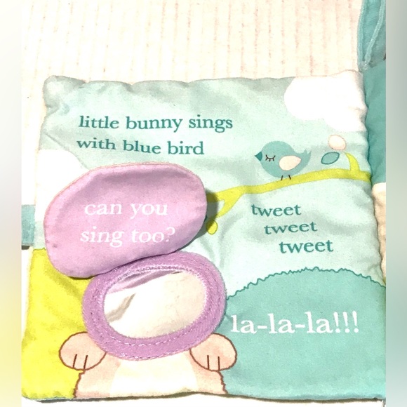 Douglas Baby Elephant/Bunny Sweet Animals Soft Crinkle Lovey Sensory Books Set-2 - Picture 7 of 11